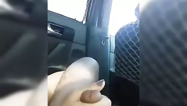 Bir adam, arabada Tacik bir kadından el işi aldı.